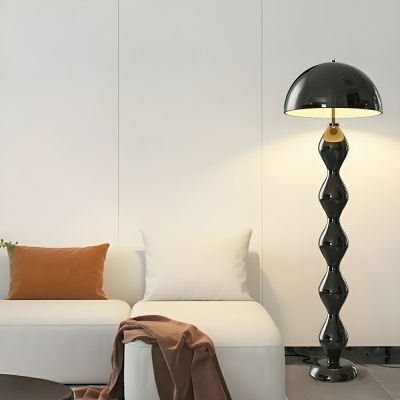 Elegant White Metal Floor Lamp with Foot Switch - Perfect for Residential Use