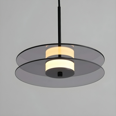 Industrial Glass Pendant Light with Warm Light and Adjustable Hanging Length