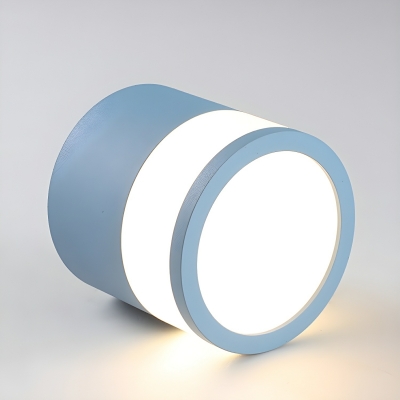 Modern Aluminum Shade Flush Mount Cylinder Ceiling Light for Residential Use