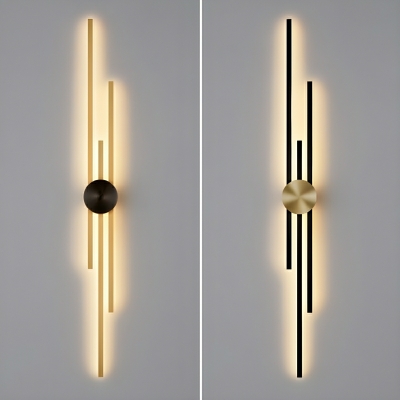 Modern Multifunctional Dimmable LED Hardwired Wall Sconce with 3 Color Light and Metal Finish