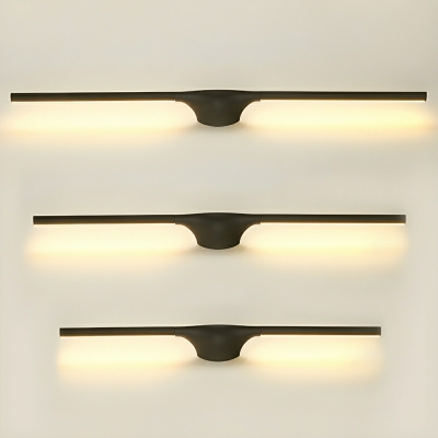 Modern Linear Metal LED Wall Sconce with Hardwired Power Source