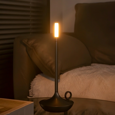 Modern Rechargeable Table Lamp with Warm Light and Metal Construction