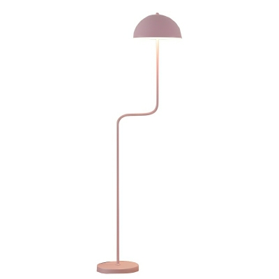 Sleek Metal Dome Modern Floor Lamp with LED Light - Perfect for Non-Residential Spaces