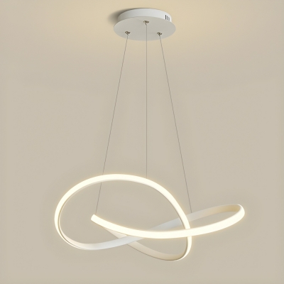 Linear LED Bulb Chandelier with Adjustable Hanging Length in Modern Style