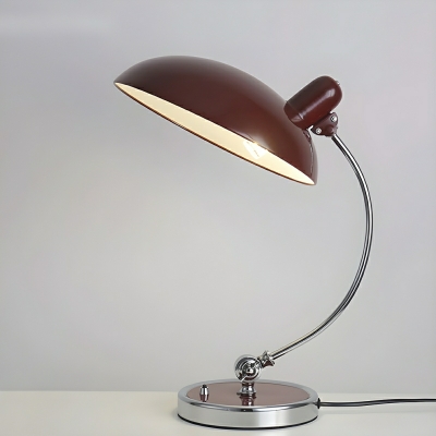 Modern Adjustable Dome Table Lamp with White Iron Shade - Perfect for Residential Use
