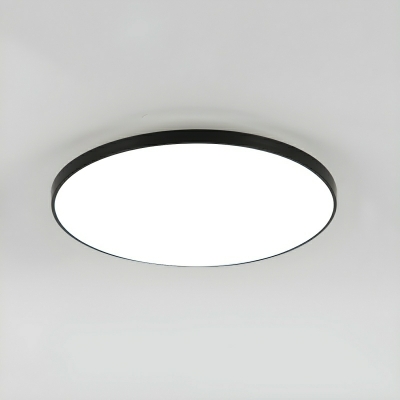 Modern Circle LED Bulb Flush Mount Ceiling Light with White Acrylic Shade for Residential Use