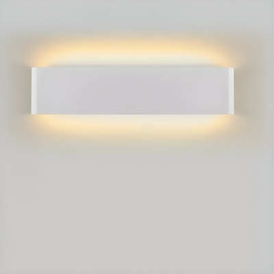 Modern Geometric 2-Light LED Wall Sconce with Warm Light and White Acrylic Shade