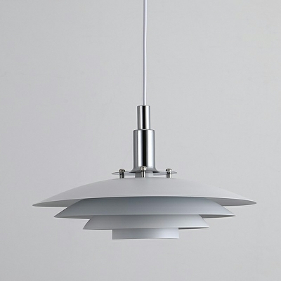 Modern Hanging Tiered Pendant with Adjustable Hanging Length and Black Aluminum Shade