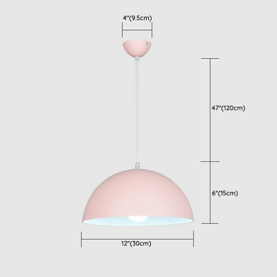 Modern White Light Bowl Pendant with Adjustable Hanging Length for Non-Residential Use