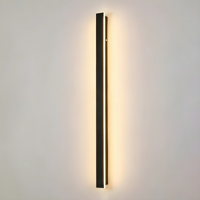 Sleek Black Acrylic Outdoor LED Wall Lamp - Modern Style, Hardwired, 1 Light