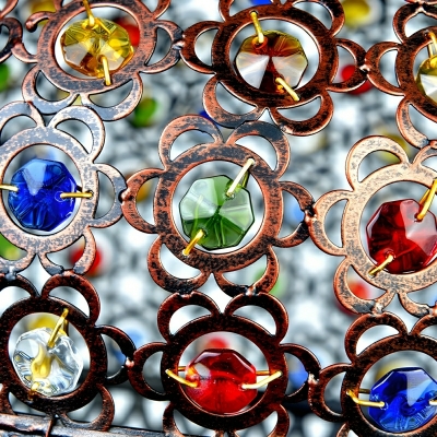 Stunning Multi-Color Stained Glass Pendant with Adjustable Length Chain for Stylish Homes