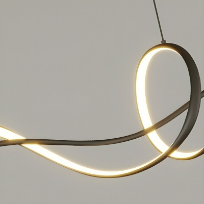 Modern Acrylic Island Light with 2 LED Bulbs and Adjustable Hanging Length