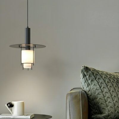 Modern Frosted Glass Pendant with Adjustable Hanging Length for Non-Residential Use and White Shade