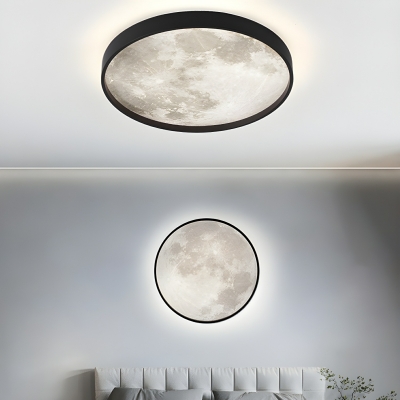 Modern LED Close To Ceiling Light with Plastic Shade for Residential Use