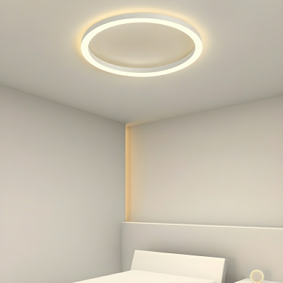 Modern Metal Circle Flush Mount Ceiling Light with LED Bulbs - Perfect for 35-40 Women