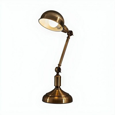 Contemporary Adjustable Height Dome Table Lamp with Warm Light