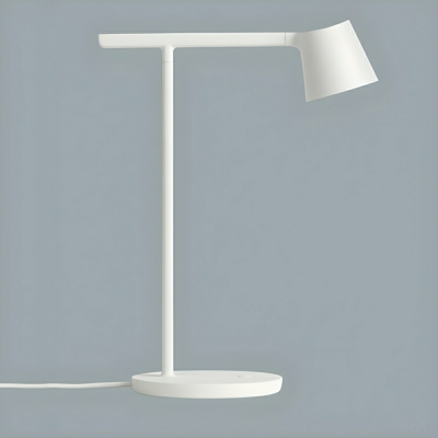 Elegant White Light LED Table Lamp for Modern Homes with Barrel Shaped Shade