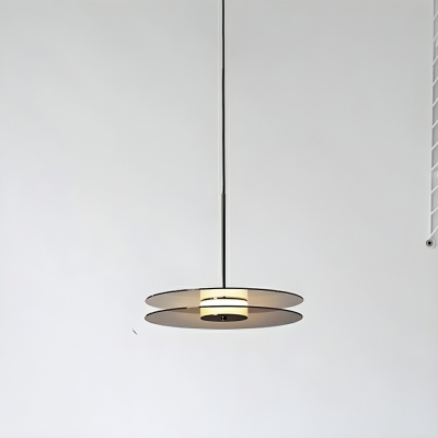 Industrial Glass Pendant Light with Warm Light and Adjustable Hanging Length