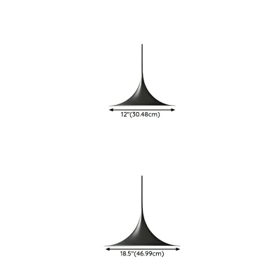 Modern Metal Saucer Pendant with Adjustable Hanging Length and Iron Shade