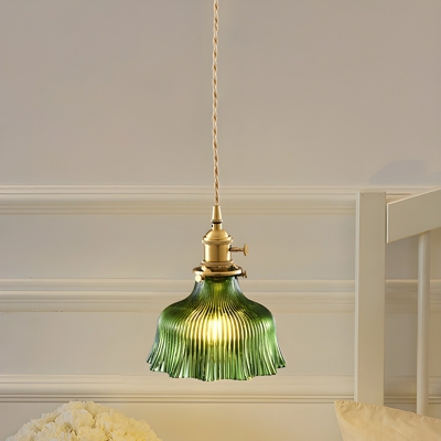 Elegant Tiffany Style LED Pendant with Adjustable Hanging Length in Clear Glass Shade