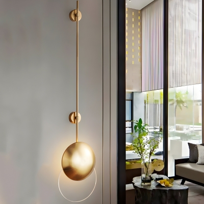 Modern Bronze Hardwired 1-Light LED Wall Lamp with Clear Acrylic Shade