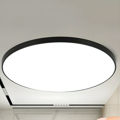 Modern Circle LED Bulb Flush Mount Ceiling Light with White Acrylic Shade for Residential Use