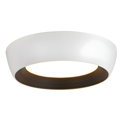 Modern LED Flush Mount Ceiling Light with Plastic Shade Perfect for Residential Use