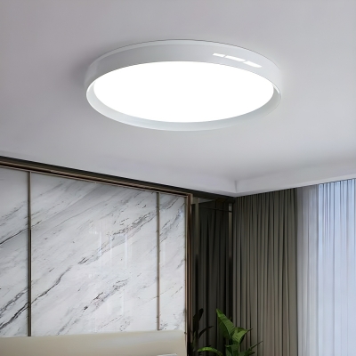 Modern LED Metal Flush Mount Ceiling Light - 3 Color Light and Acrylic Shade