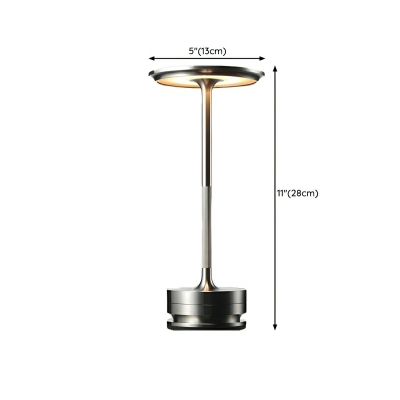 Rechargeable LED Table Lamp White Metal Aluminum Modern Light