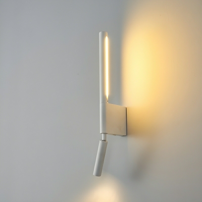 Sleek Modern LED Metal Wall Lamp with Warm Light Reading Bulb