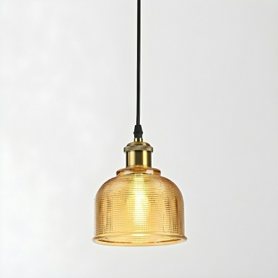 Modern Glass Dome Pendant with Adjustable Hanging Length for Residential Use