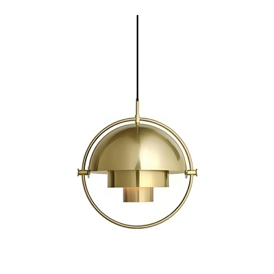 Modern Metal Pendant Light with Adjustable Hanging Length and Contemporary Iron Shade
