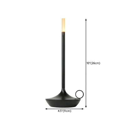 Modern Rechargeable Table Lamp with Warm Light and Metal Construction