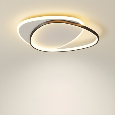 Contemporary LED Flush Mount Ceiling Light with Acrylic Shade for Residential Use