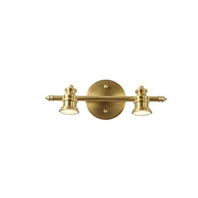 Elegant Gold and Antique Brass Vanity Light with Warm LED Bulbs and White Shade