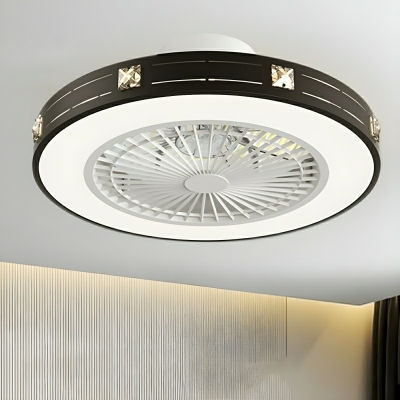 Modern Ceiling Fan with Stepless Dimming Remote Control, ABS Plastic Blades