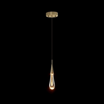Modern Clear Crystal Pendant Light with Adjustable Hanging Length