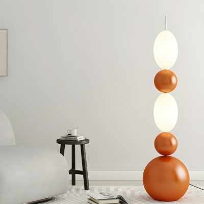 Modern Floor Lamp with Plastic Shade and LED Bulbs, Perfect for Non-Residential Use