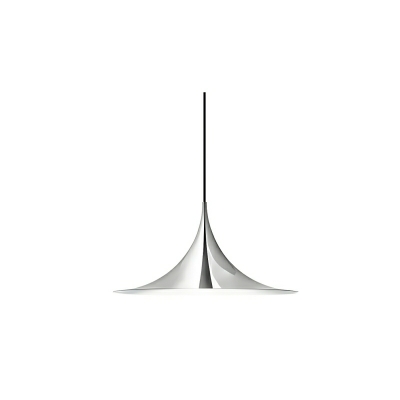 Modern Metal Saucer Pendant with Adjustable Hanging Length and Iron Shade