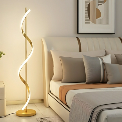 Sleek Metal LED Floor Lamp with Foot Switch for Modern Home Decor