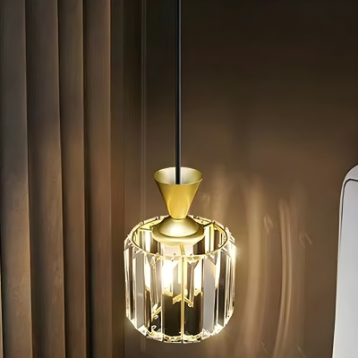 Crystal Pendant Light with Adjustable Hanging Length for Modern Style