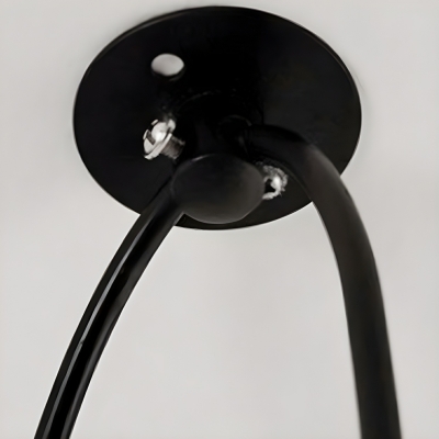 Modern Black Iron Globe-Shaped Chandelier with Adjustable Hanging Length