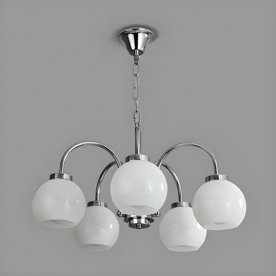 Modern Clear Glass Globe Chandelier with Adjustable Hanging Length in LED/Incandescent/Fluorescent