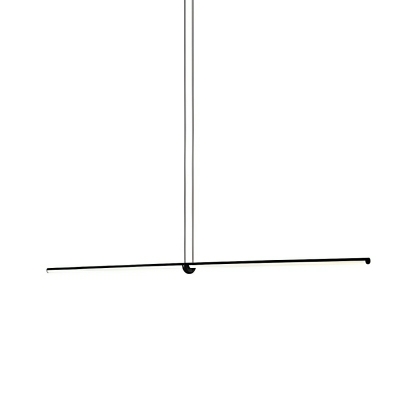 Modern Metal Island Pendant Light with Black Shade and Adjustable Hanging Length