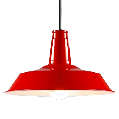 Modern Red Iron Pendant Light with Adjustable Hanging Length for Non-Residential Use