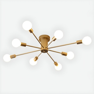 Sputnik-style Chandelier - Modern Design, Ambient Lighting Fixed Hanging Length