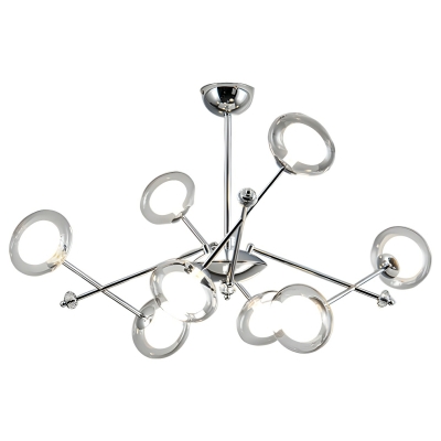 Clear Glass Modern Sputnik Chandelier with Adjustable Hanging Length