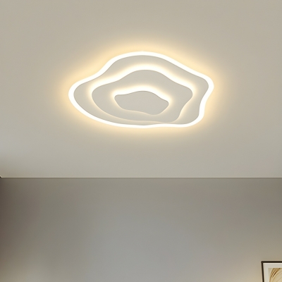 LED Bulbs One-Light Acrylic Modern Flush Mount Ceiling Light for Residential Use