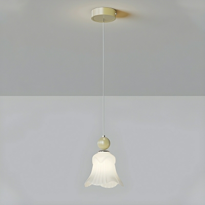 Modern Frosted Glass Pendant with Adjustable Hanging Length for Residential Use