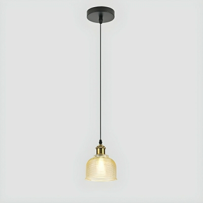 Modern Glass Dome Pendant with Adjustable Hanging Length for Residential Use